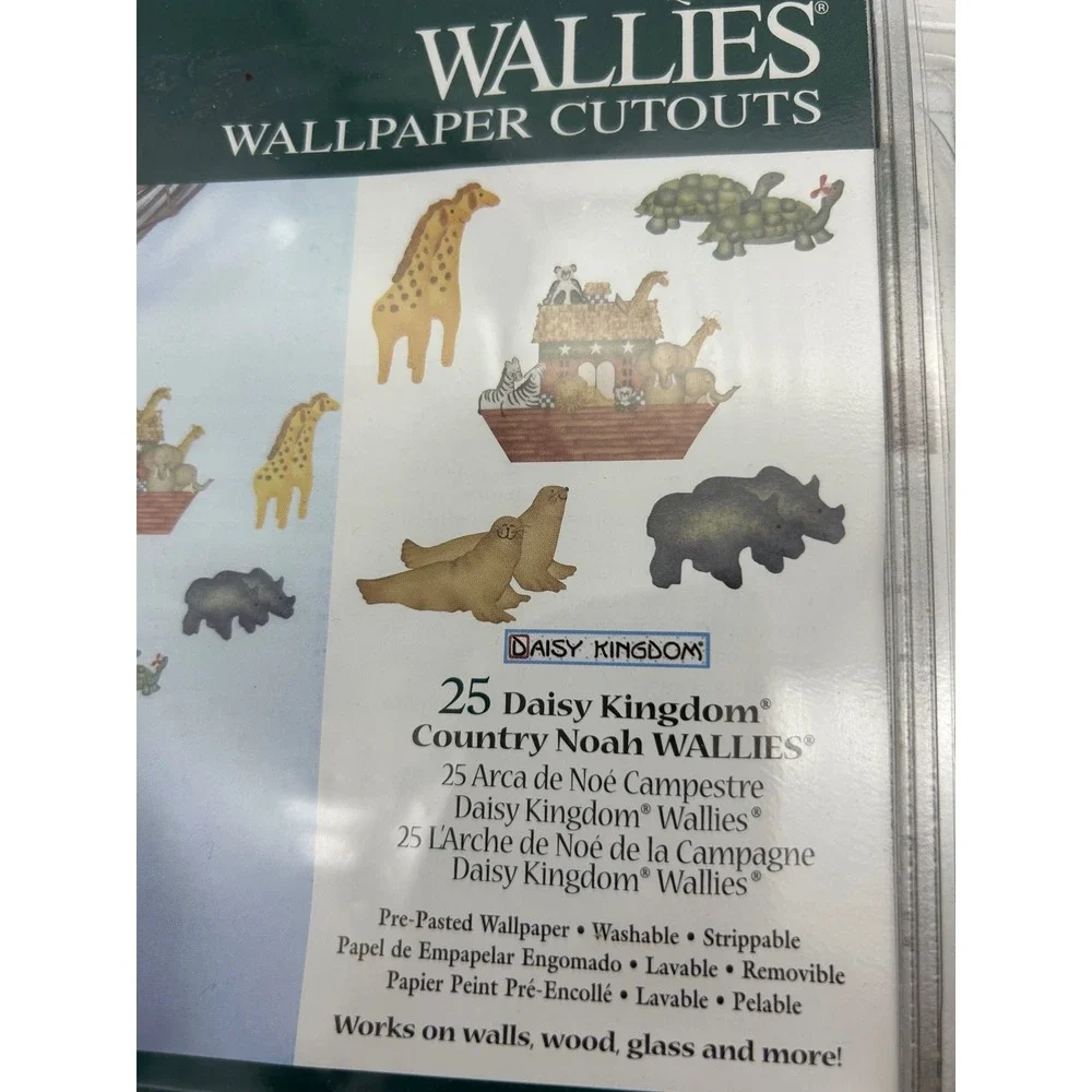 Wallies Daisy Kingdom Country Noah Ark Wallpaper Cutouts & Murals 3 Pack Set NEW